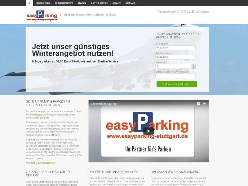Di2 Ideenschmiede Werbeagentur News easyParking Website-Texte