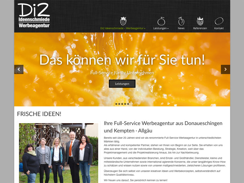 News Neue Webseite Di2 Ideenschmiede Werbeagentur
